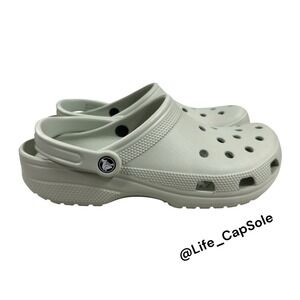 8 Men's / 10 Wn's Crocs Classic Clog Unisex US Mint Green Grey Plaster NEW Tags